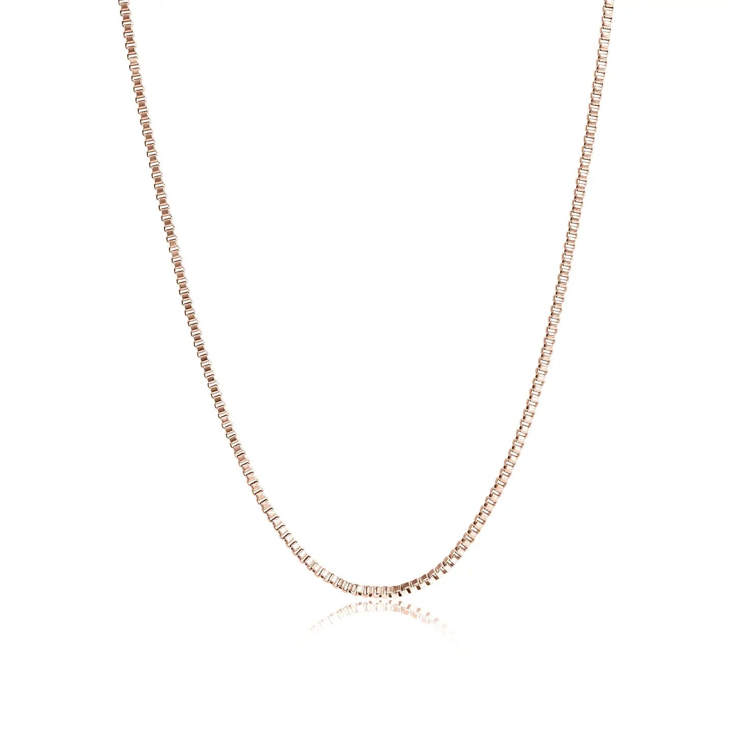 Gold Stainless Steel Pvd Coated 1.5mm Box Chain Necklace 16"