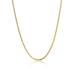 Gold Stainless Steel Pvd Coated 1.5mm Box Chain Necklace 16"