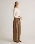 EMERALD COLLECTION Florida Mongolian Cashmere Crewneck Sweater in Ivory Size S