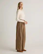 EMERALD COLLECTION Florida Mongolian Cashmere Crewneck Sweater in Ivory Size S