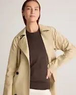 EMERALD COLLECTION Cotton & Cashmere Blend Crewneck Top in Deep Brown Size XL