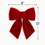 🎀 Plush Red Velvet Bows – Luxury Christmas Décor