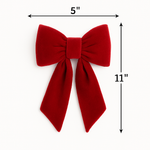🎀 Plush Red Velvet Bows – Luxury Christmas Décor