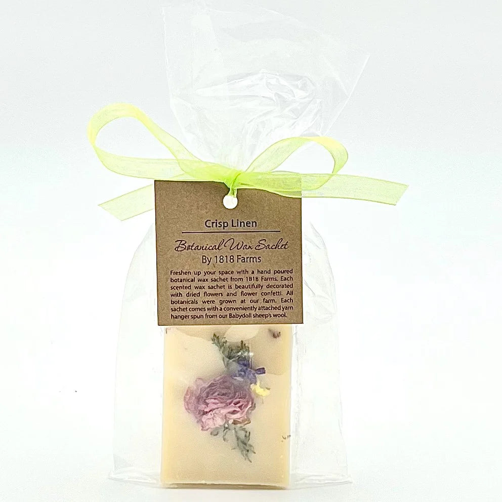 1818 Farms Botanical Wax Sachet: Crisp Linen