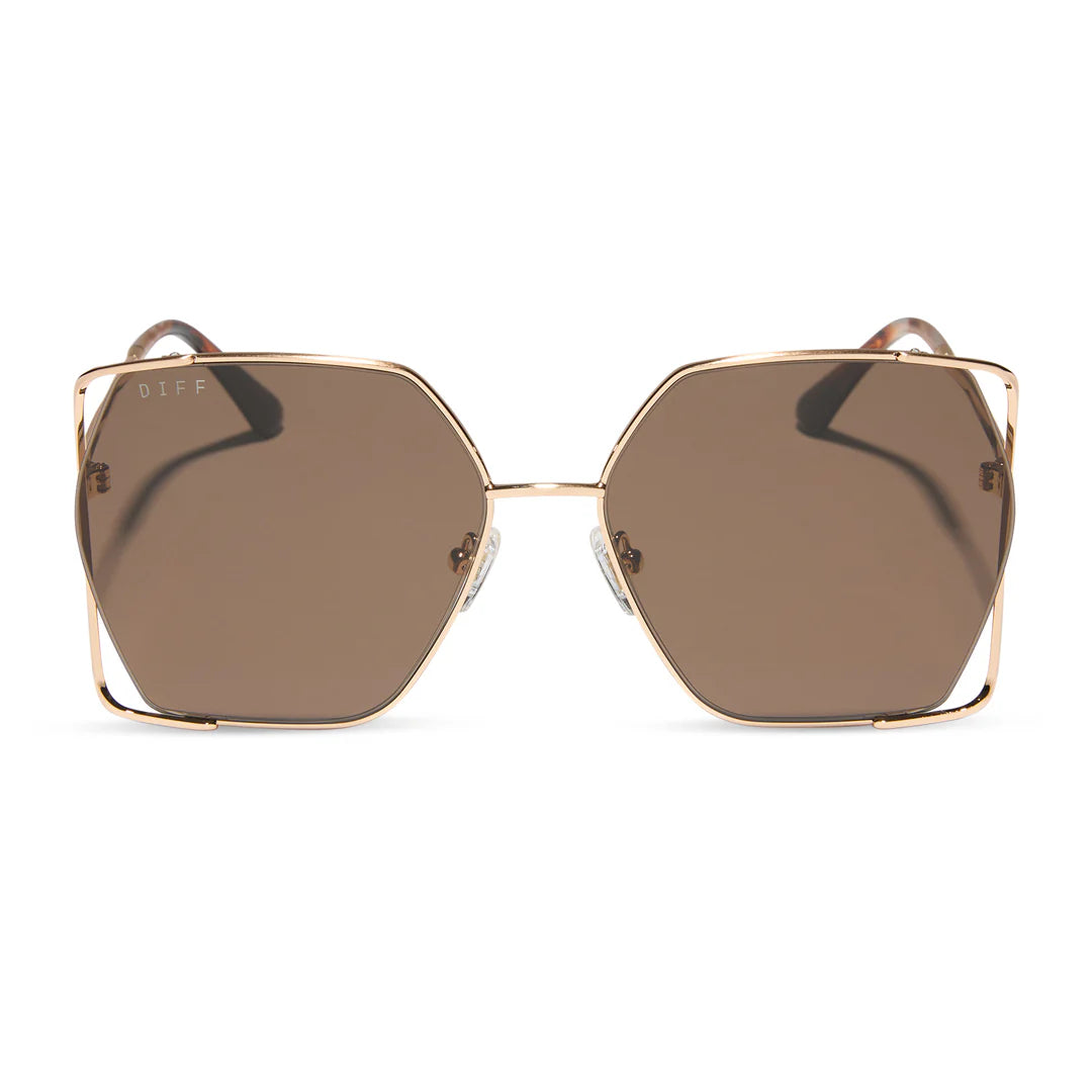 DIFF donna iv brushed gold + truffle