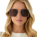 DIFF donna iv brushed gold + truffle
