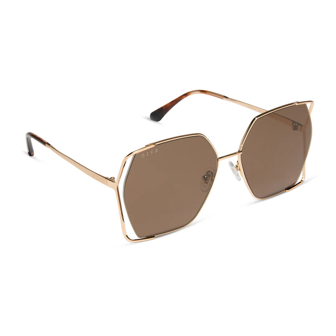 DIFF donna iv brushed gold + truffle