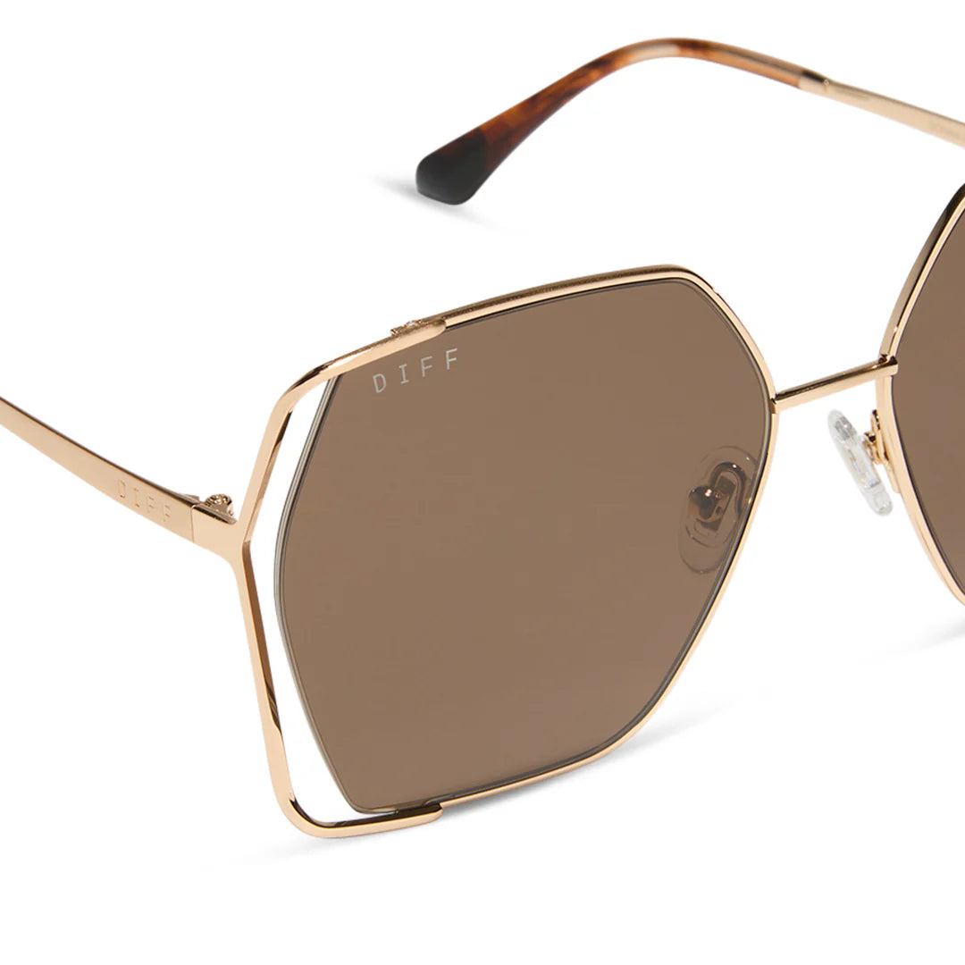 DIFF donna iv brushed gold + truffle