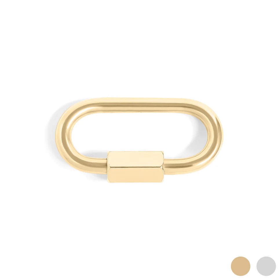18K Gold PVD Stainless Steel Classic Carabiner