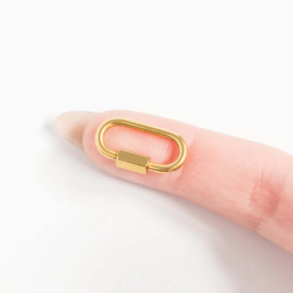 18K Gold PVD Stainless Steel Classic Carabiner