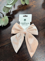 Velvet hair bows Assorted Colors 5"