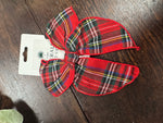 Simple cotton holiday hair bows 5"