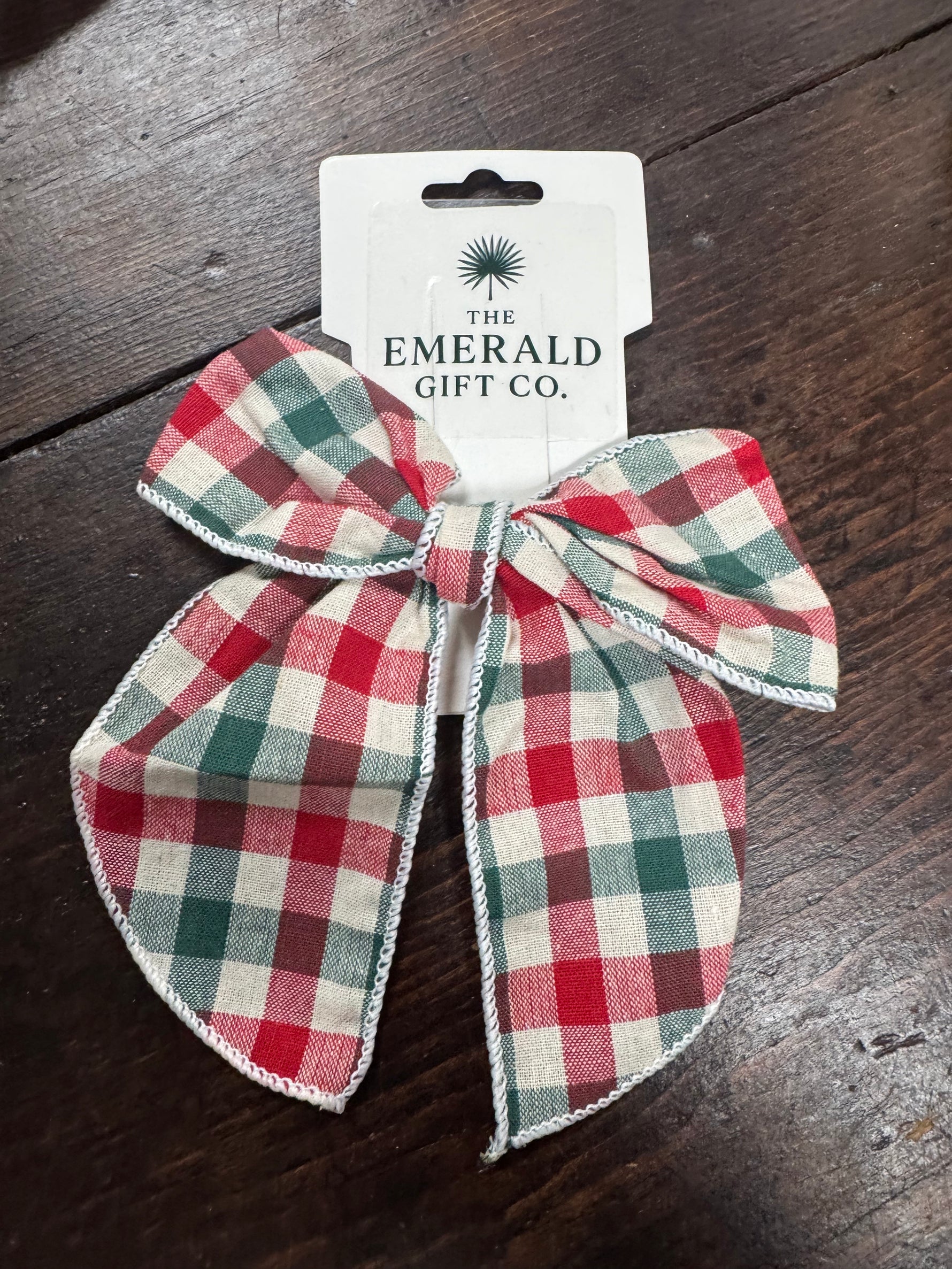 Simple cotton holiday hair bows 5"