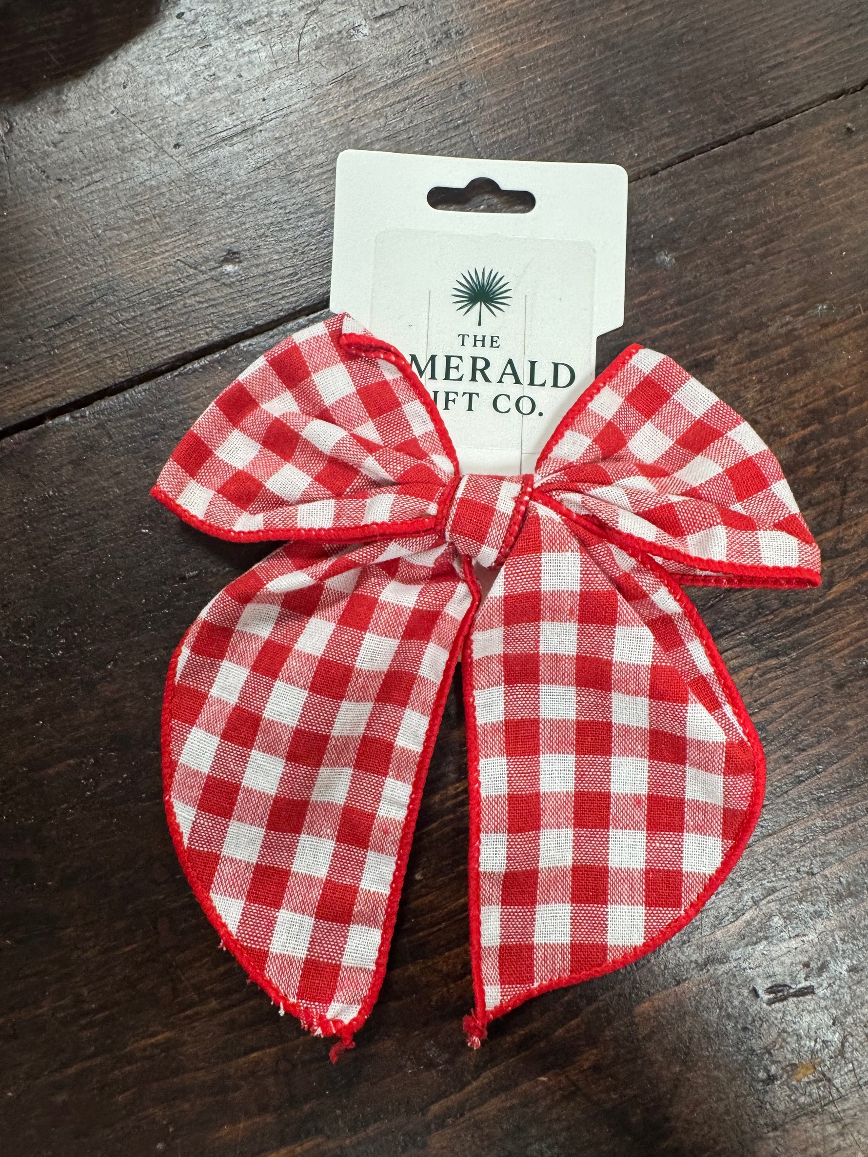 Simple cotton holiday hair bows 5"