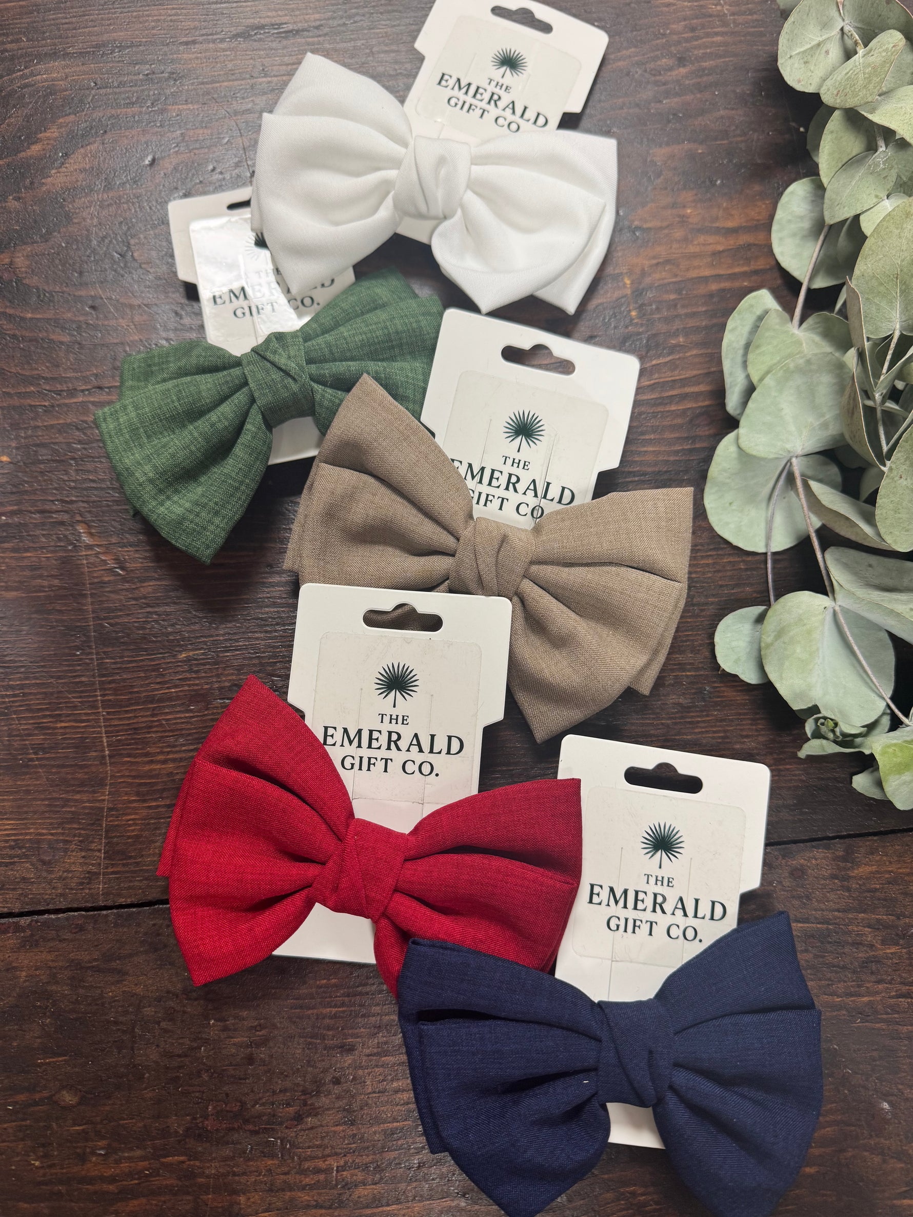 Linen Blend Double Hair Bow- Assorted