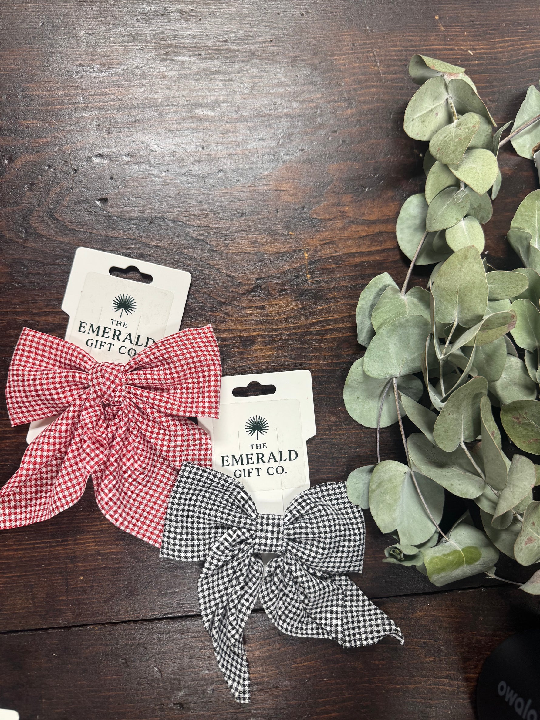 Simple Gingham Hair Bow - Assorted