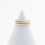 18K Gold PVD Stainless Steel Mixed Metal Triple Intertwined Ring