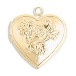 18K Gold Pvd Stainless Steel Rose Heart Locket