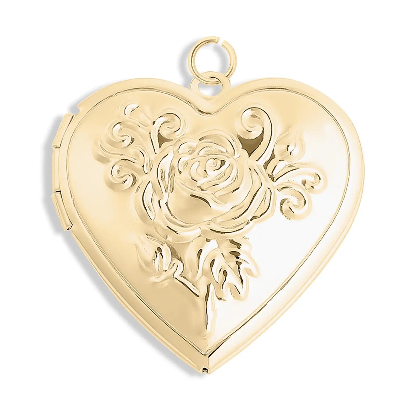 18K Gold Pvd Stainless Steel Rose Heart Locket