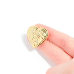 18K Gold Pvd Stainless Steel Rose Heart Locket