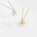 18K Gold Pvd Stainless Steel Thin Bow Charm CHARM ONLY