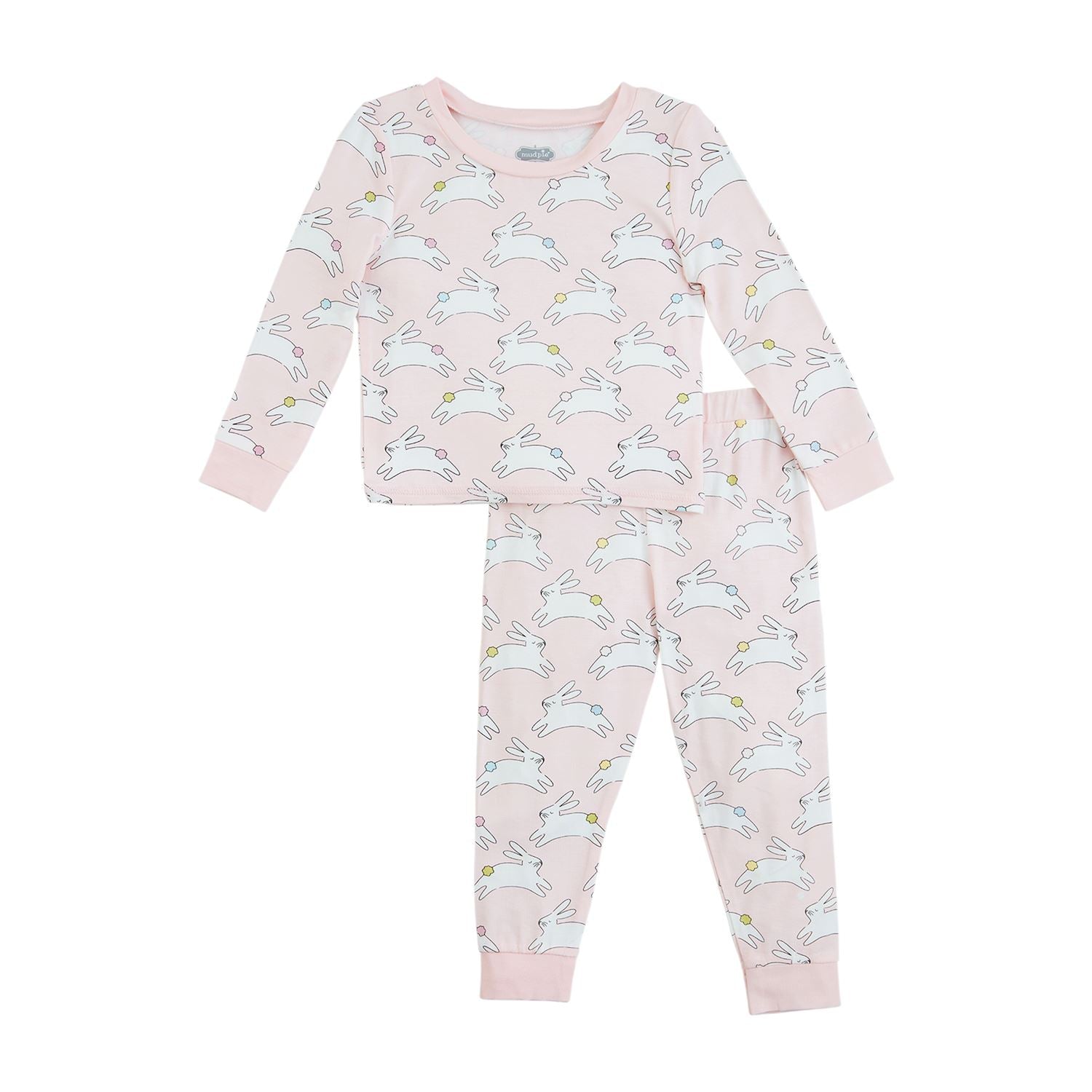 MUD PIE Pink Bunny Pj Set