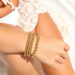 Gold Beaded Stretch Bracelet 5mm