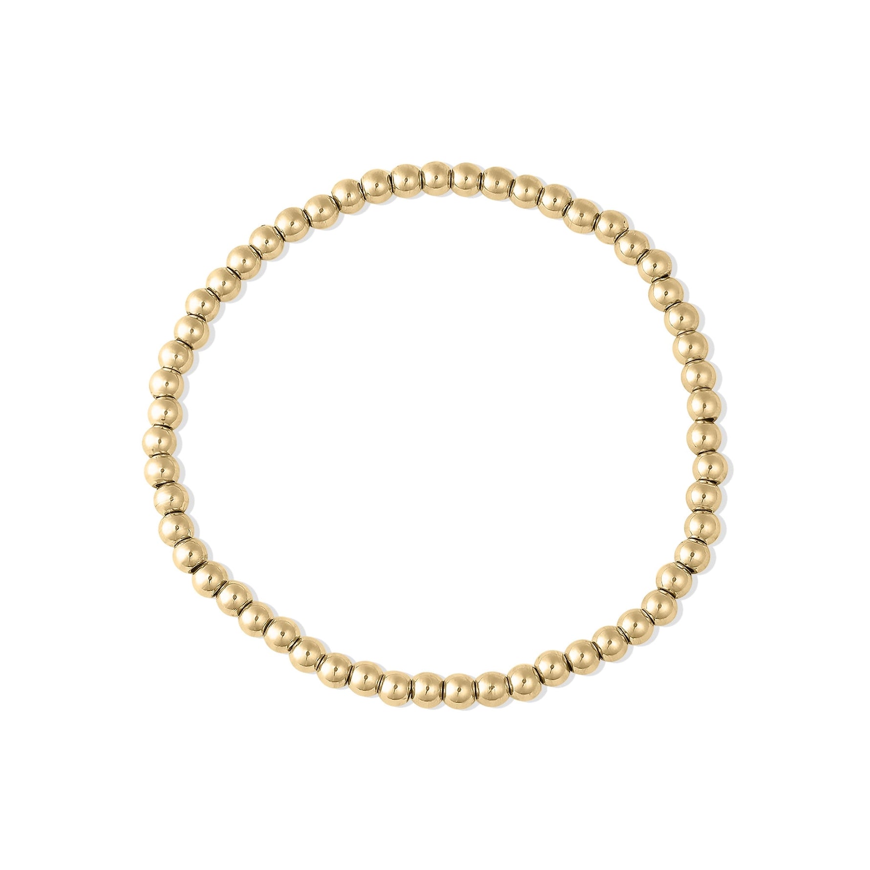 Gold Beaded Stretch Bracelet 5mm