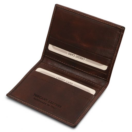 TL Exclusive Leather Card Holder - Dark Brown