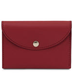 TL Leather Business Card / Credit Card Holder -Red