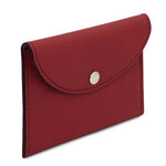 TL Leather Business Card / Credit Card Holder -Red