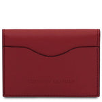 TL Leather Business Card / Credit Card Holder -Red