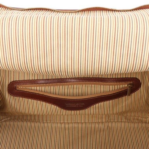 TL Voyager Travel Leather bag With Side Pockets