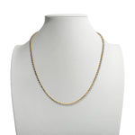 Stainless Steel Gold Cubic Zirconia Tennis Chain Necklace