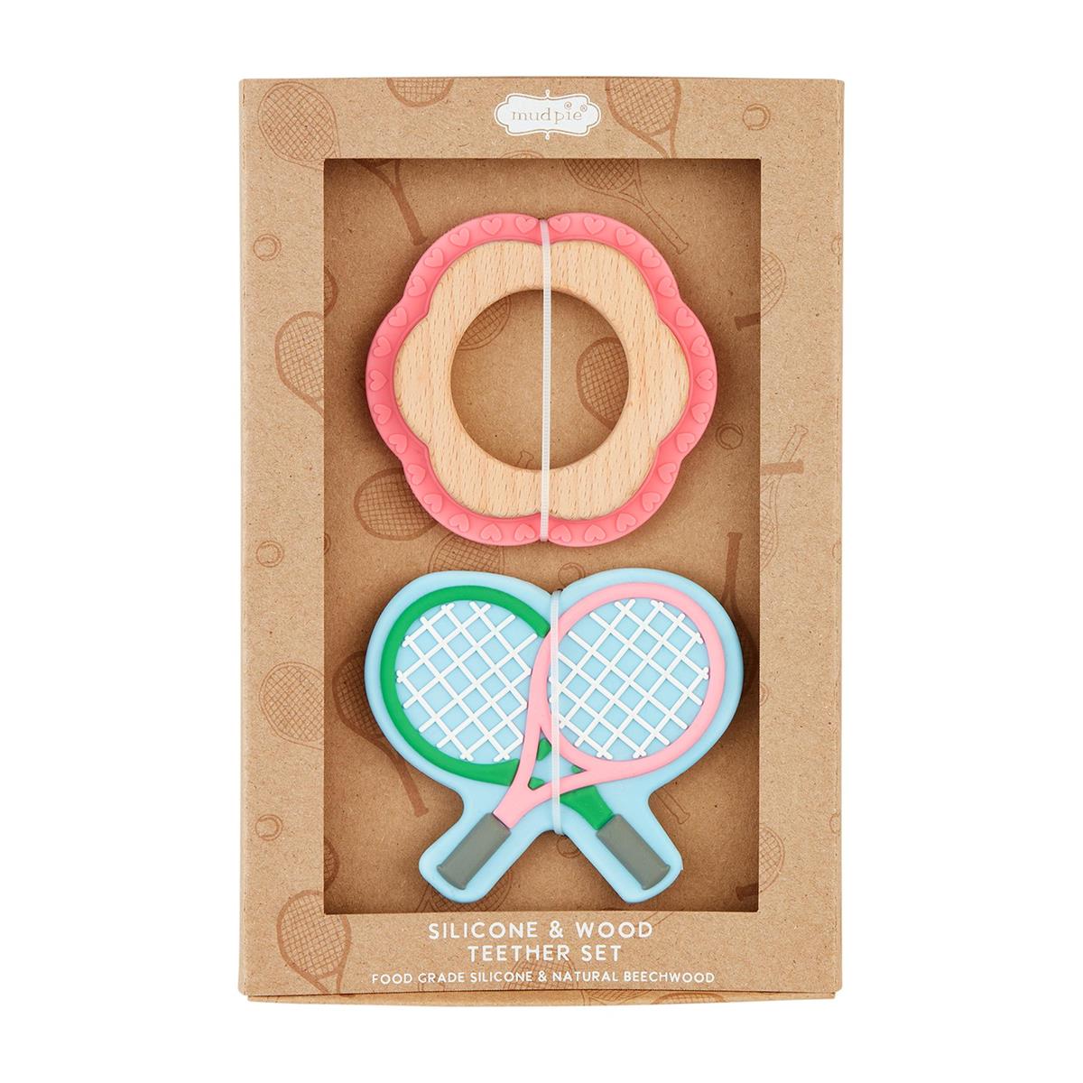 MUD PIE Tennis & Flower Teether Set