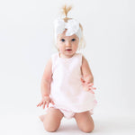 Baby Girls Pink Seersucker Ric Rac Swing Top & Bloomer Set: Pink / 6-12m