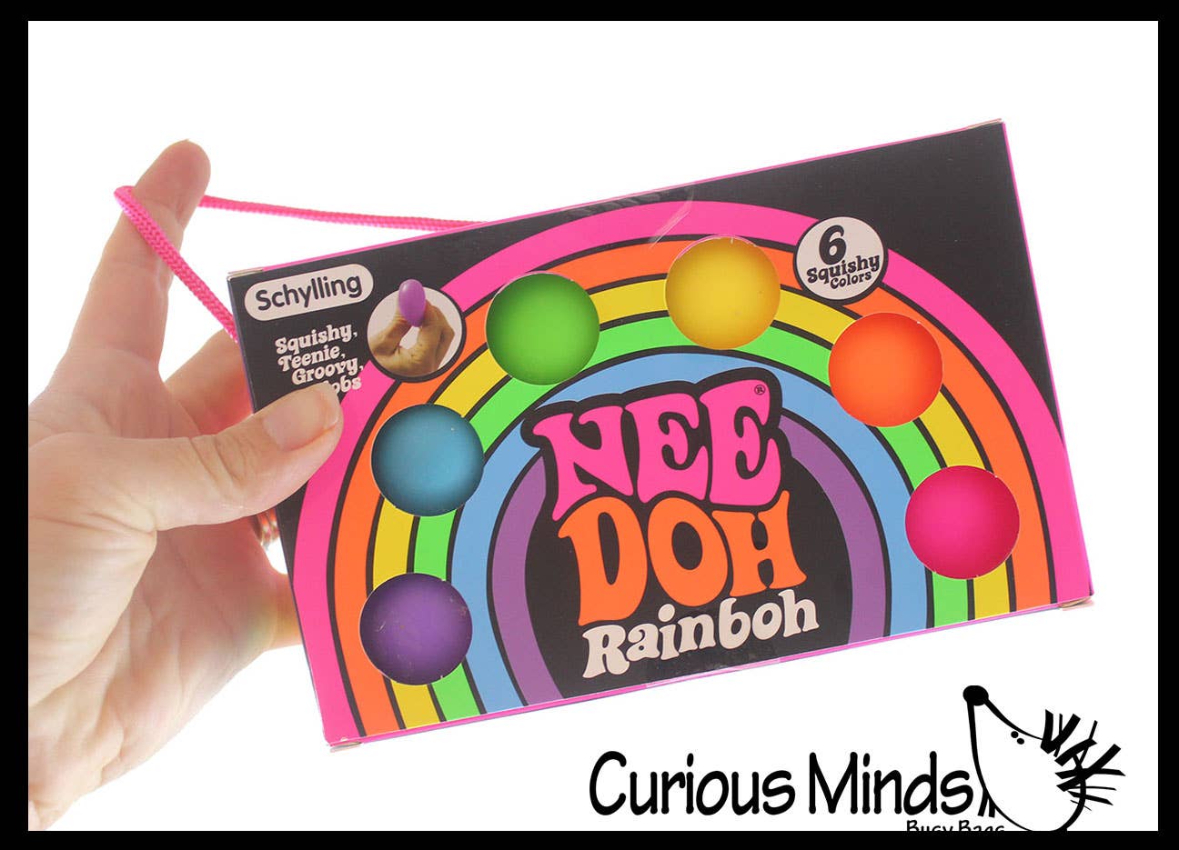 Nee-Doh Rainbow Teenie Tiny Nee-Doh 6 Pack Soft Doh Filled