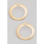Flat Solid Snake Chain Hoop Drop Earrings