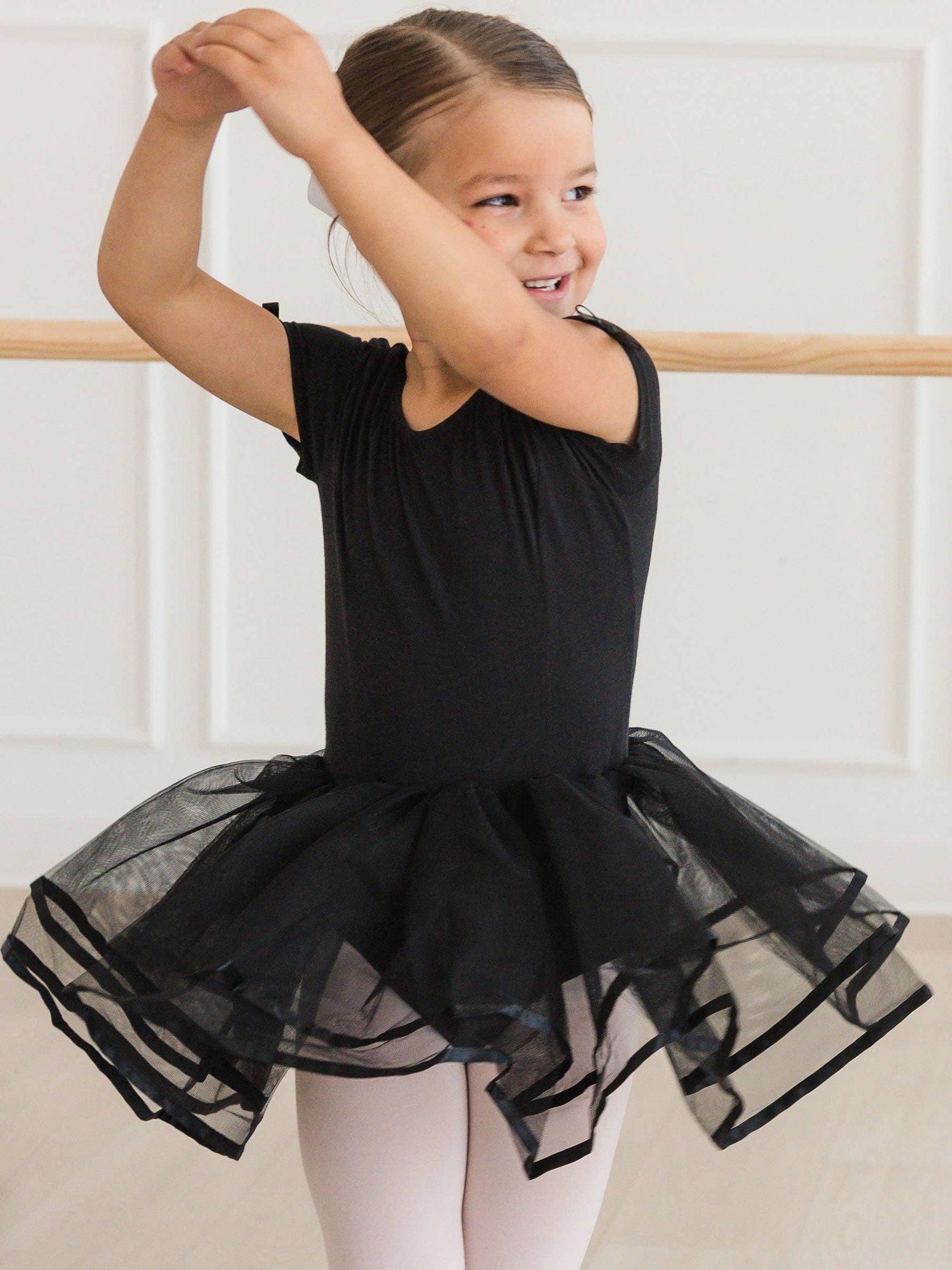 Girls Black Signature Tutu Ballet Dance Leotard: Black / 2T