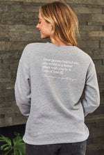 DEAR PERSON BEHIND ME Graphic Sweatshirt: HEATHER FOREST / L