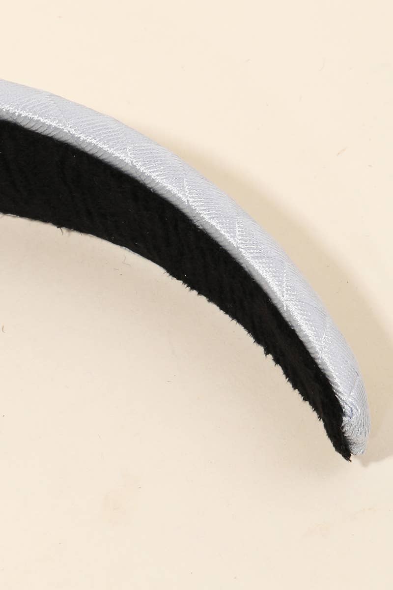 Baby Blue Checkered Pattern Headband