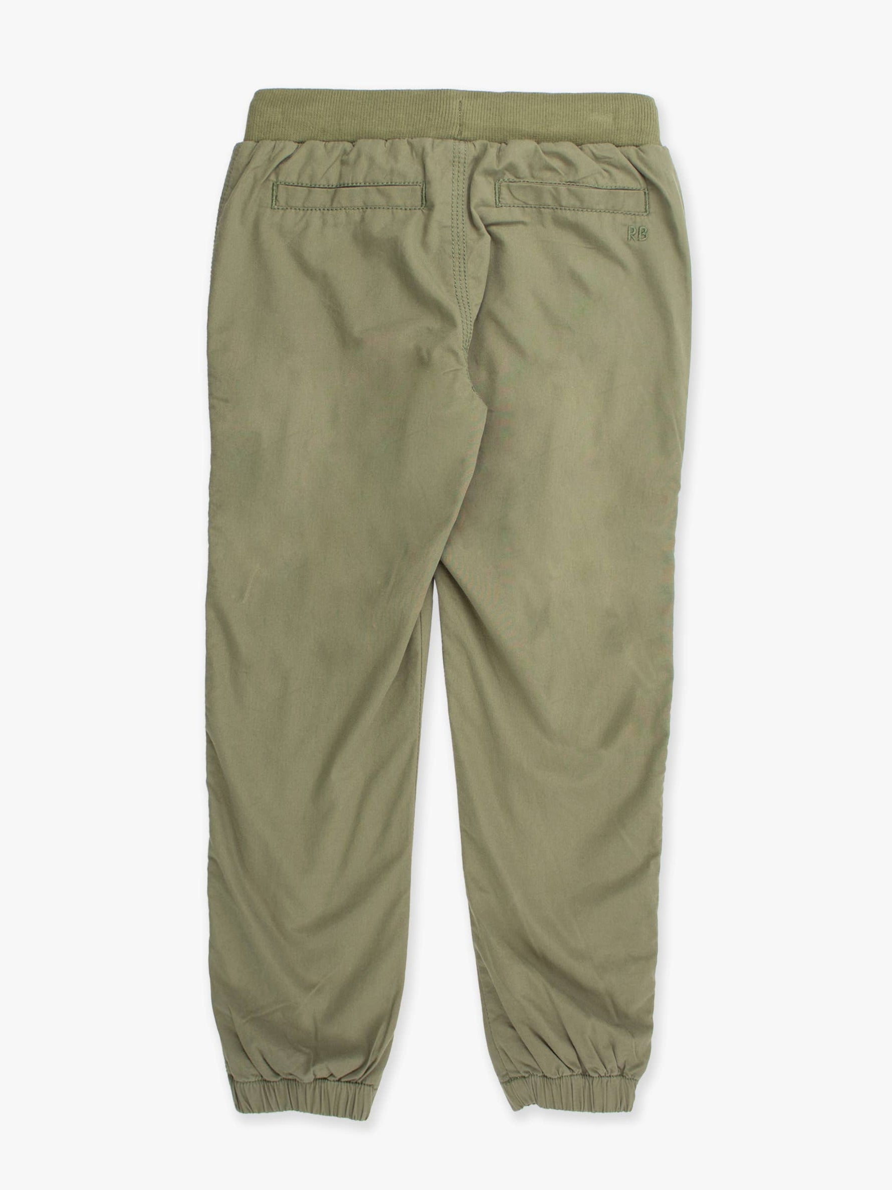 Boys Dusty Olive Jogger Pants: Green / 2T