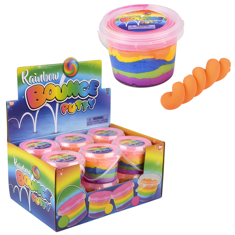 4" RAINBOW BOUNCING PUTTY