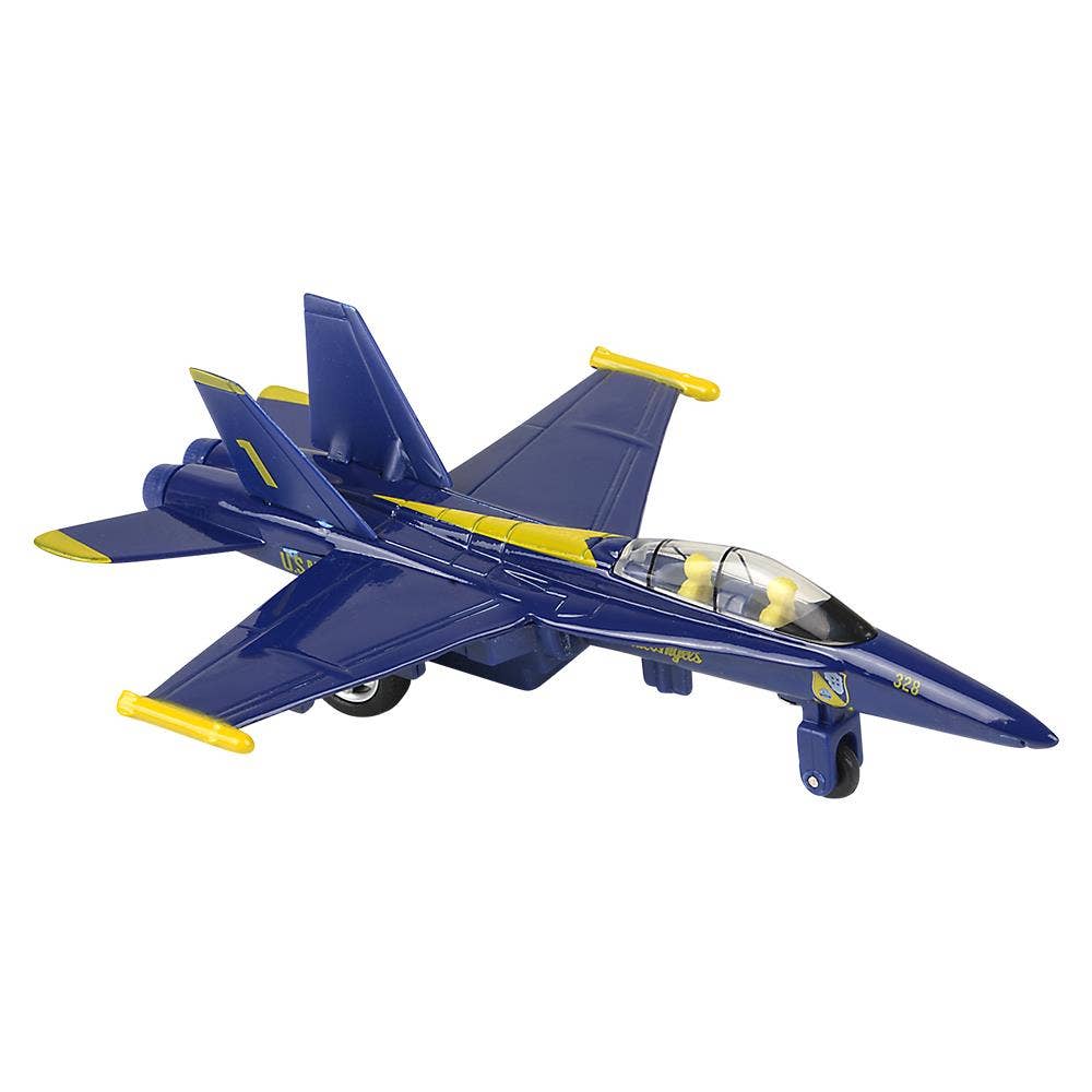 6.5" Diecast Pull Back F-18 Blue Angel
