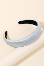 Baby Blue Checkered Pattern Headband