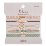 "Reflect" Gold Wave with Beachy Neutrals Hair Tie Bracelets