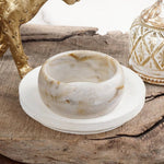 Café Glow – Wide Rounded Acrylic Bangles: Brown