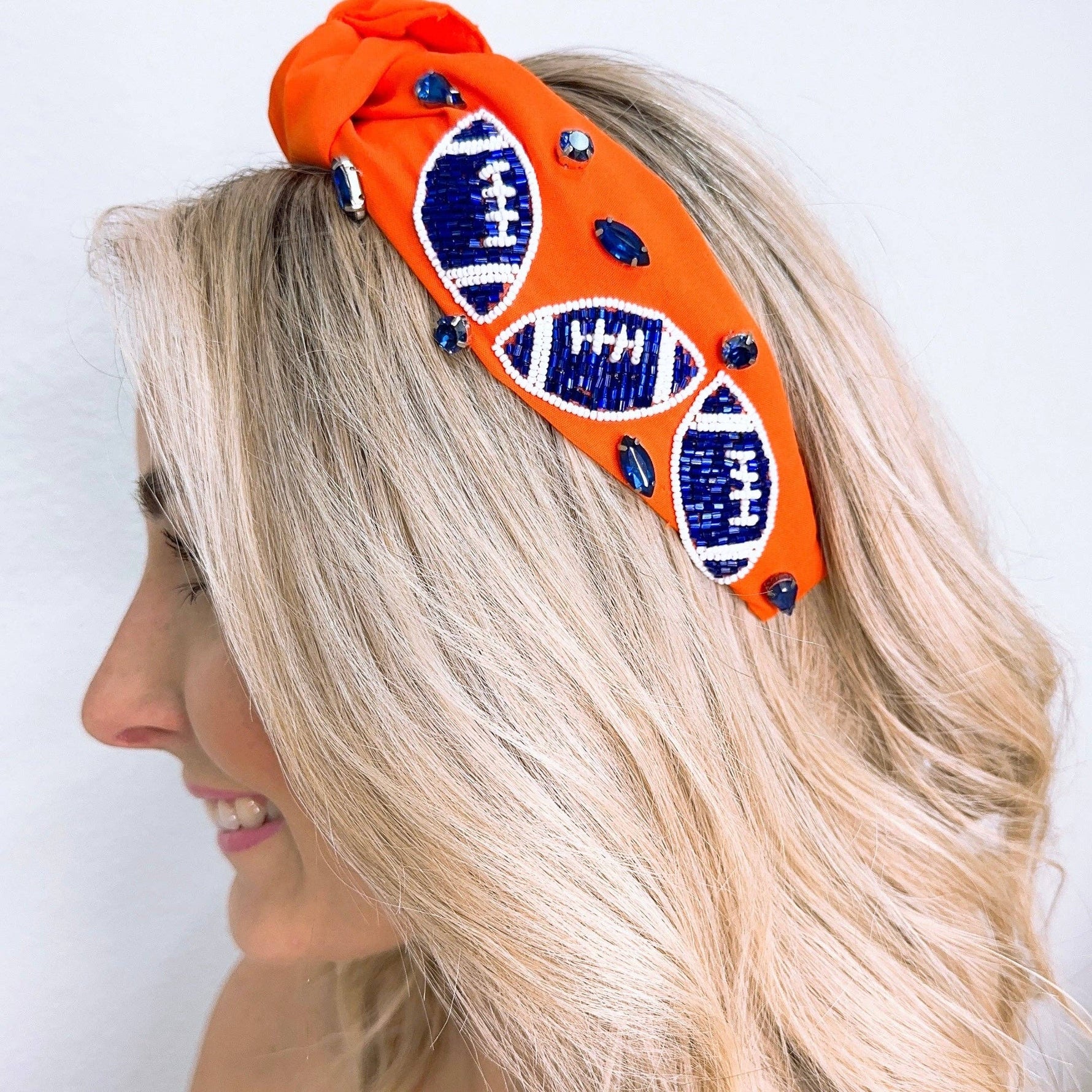 Football Orange/Blue Headband
