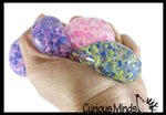 1 Pack of 3 Stress Balls -Small Amazing 1.5" Confetti Bead