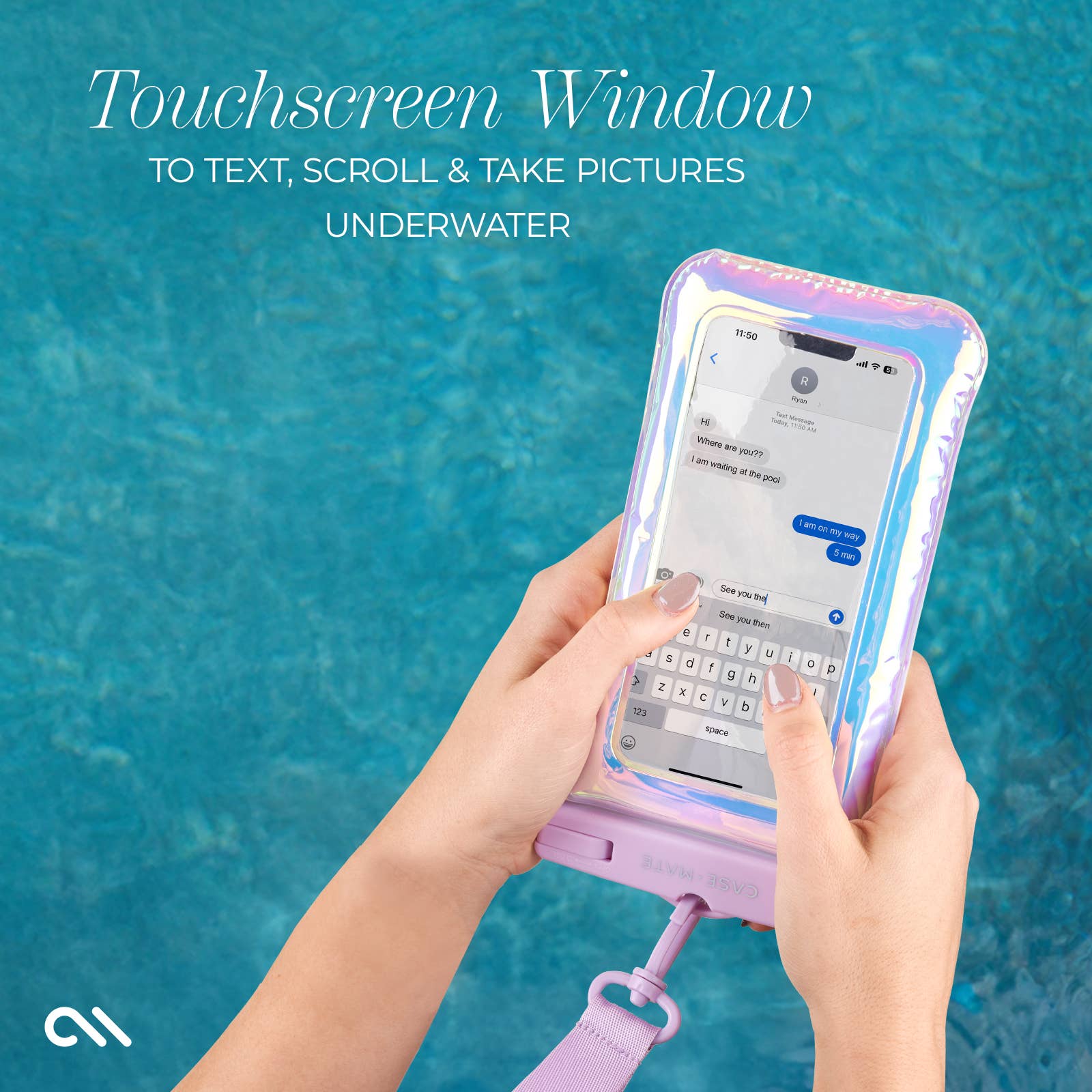 Case-Mate Waterproof Floating Phone Pouch: Sand Dollar